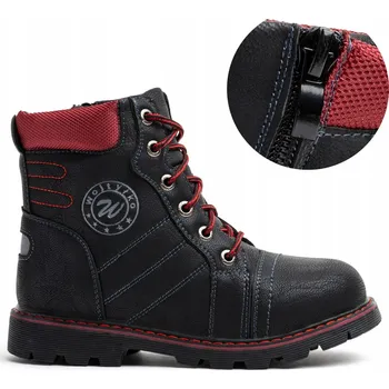 Dámská zimní obuv Zateplené kotníkové boty s kožíškem, traperky, STABILNÍ, pohodlné, zip, Wojtyłko 32