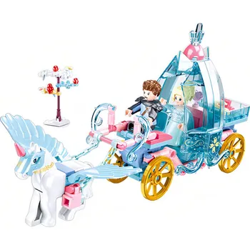 Stavebnice Sluban Sluban Zimní víly M38-B0896 Kočár s&nbsp;kouzelným jednorožcem