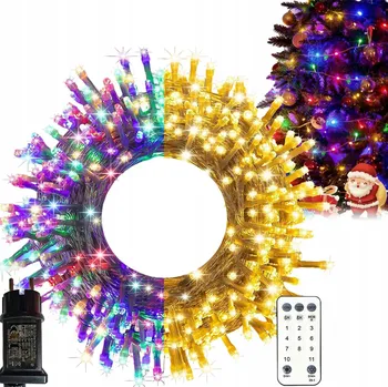 Vánoce VÁNOČNÍ SVĚTÝLKA GIRLANDA SVĚTELNÝ ŘETĚZ 11 REŽIMŮ 30M 300 LED