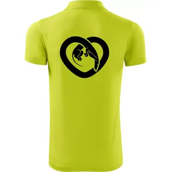 Pánská košile Jezevčík srdce - plný - Polokošile Victory sportovní (dresovina) - XL ( Limetková )