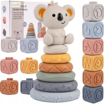 ostatní stavebnice Stavebnice kostky MalPlay vícebarevné zvukové 13 el. pro děti 6 m+