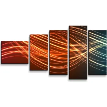Obraz Sablio Obraz - 5-dílný Abstrakce strip - 100x60 cm