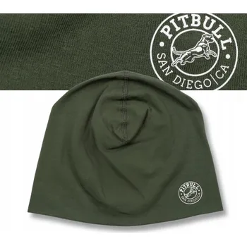 Čepice Pitbull Zimní čepice beanie zelená, univerzální velikost