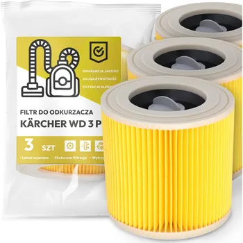 Filtr do vysavače 3x FILTR do VYSAVAČE Kärcher WD 3 P Vzduchový ÚČINNÝ SILNÝ Filtry EM-W