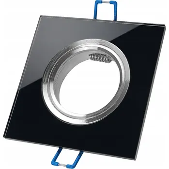 Bodové svítidlo Pevné svítidlo pro GU10 ČTVEREC SKLENĚNÉ ČERNÉ