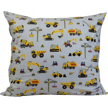 Povlak na polštářek Povlak 80 polštáře 70 cm Głęboki Sen Bagry/Stavební stroje