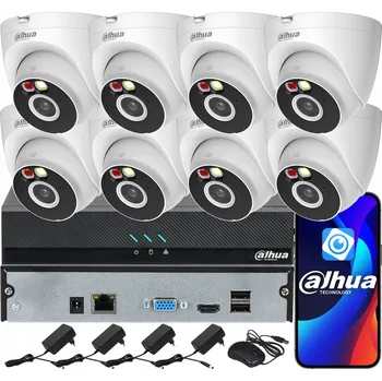 Bezpečnostní kamera Monitorovací sada DAHUA pro 8 WiFi kamer 4MPx T4A-PV Smart Dual Light Audio