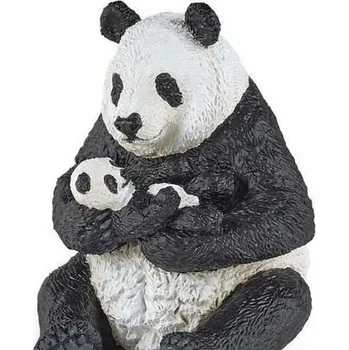 Figurka Panda s mládětem sedící