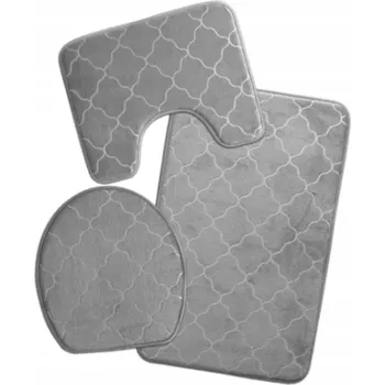 Obraz Komplet dywaników łazienkowych zestaw 3ks prostiskluzová podložka savá