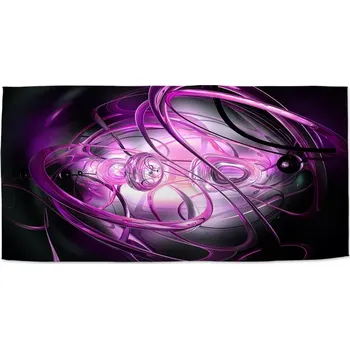 Osuška Sablio Ručník Fialová abstrakce - 50x100 cm