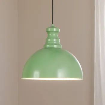 Opviq Závěsné světlo Kure, mátově zelené, kov, Ø 40 cm E27 mátově zelená 1 x 40 W - Doprava zdarma