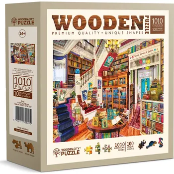 Puzzle Dřevěné puzzle WOODEN CITY – Přání v knihovně, 1010 dílků
