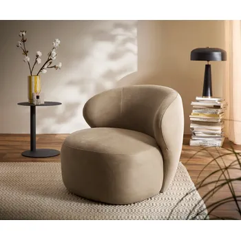 Křeslo Křeslo Pulo 80×80 cm mikrovlákno béžová vintage