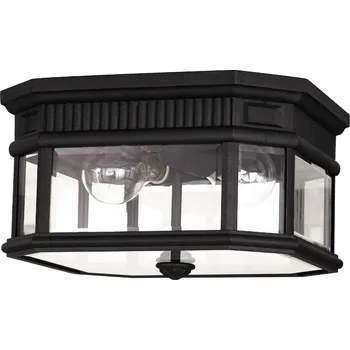 Čtvercová Stropní Svítidlo Feiss 29.2, bezbarvá, černá