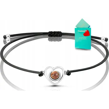 Náramek Náramek s jantarem na koženém provázku, stříbro baltský jantar 925