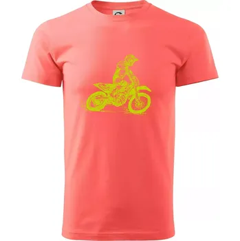 Pánská móda Crosska zelená - Klasické pánské triko vyšší gramáže - M ( Korálová )