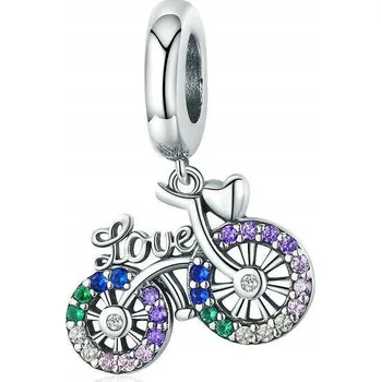 Přívěsek Přívěsek STŘÍBRO 925 Charms Korálek Barevné Kolo Láska