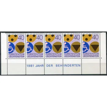 Poštovní známka (1981) MiNr. 774 ** (5-pá) - Lichtenštejnsko - Mezinárodní rok invalidů