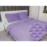 Hřejivé ložní povlečení Minky TOP 3D puntíky MKP-058 Fialové Prodloužené 140x220 a 70x90 cm