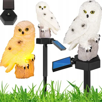 Venkovní osvětlení Solární lampa SOVA LED zahradní zápich s čidlem, voděodolná