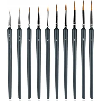 Kosmetický štětec Sada štětců syntetických pro akrylové malování, 10 ks