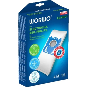 Sáček do vysavače Sáčky do vysavače Electrolux Philips AEG Worwo ELMB01 4 kusy + 1 filtr