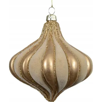 Vánoční dekorace Vánoční Koule na vánoční stromek, zlatý přívěsek, tvarovka, 10 cm 1 Ks