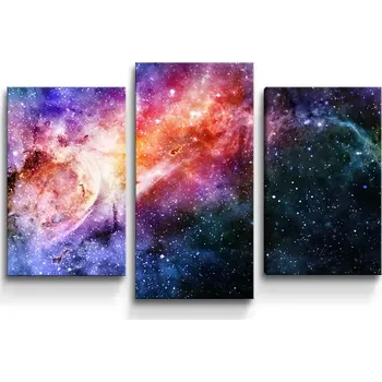 Obraz Sablio Obraz - 3-dílný Vesmírná záře - 75x50 cm