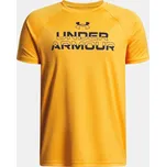Chlapecké triko UNDER ARMOUR UA TECH SPLIT WORDMARK SS 1383010-793 ORANŽOVÁ 164