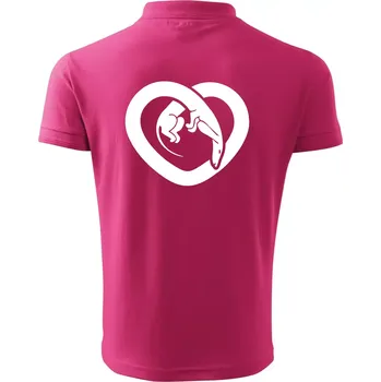 Pánská košile Jezevčík srdce - plný - Polokošile pánská Pique Polo 203 - 2XL ( Purpurová )