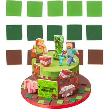 Party dekorace Dekorace na dort Minecraft kostičky na dort 15 5 kusů