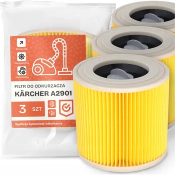 Filtr do vysavače 3x FILTR do VYSAVAČE Kärcher A2901 Vzduchový ÚČINNÝ SILNÝ Filtry EM-W