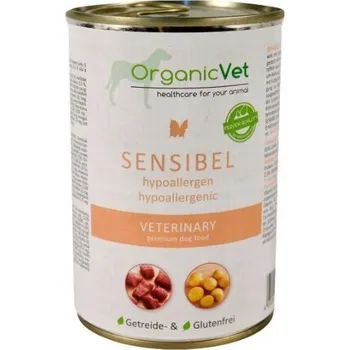 Krmivo pro psa OrganicVet, Drůbeží, Hypoalergenní vlhké krmivo pro psy, 400 g