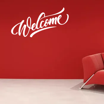 samolepka Sablio Samolepka na zeď: nápis Welcome - 60x31 cm