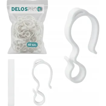 Obraz Univerzální háčky na okap pro světýlka, girlandy a dekorace, bílé, 40 ks