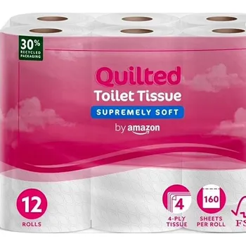 Toaletní papír Suchý toaletní papír bez vůně Amazon 12 ks