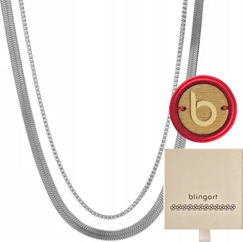 Náhrdelník Pánský náhrdelník dvojitý HADÍ VZOR KOSTKA ocel 316L