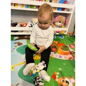 Hračka pro nejmenší INTERAKTIVNÍ SENZORICKÁ CHRASTÍTKO SLŮNĚ PRO MIMINKA ZVUKY A SVĚTLA