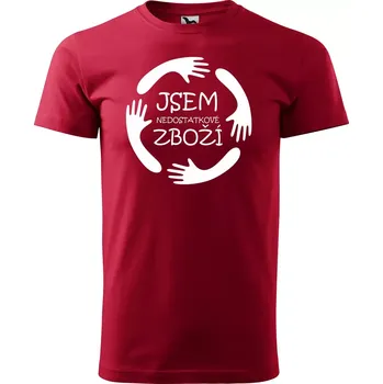 Sablio Tričko s potiskem Jsem nedostatkové zboží - červené XL