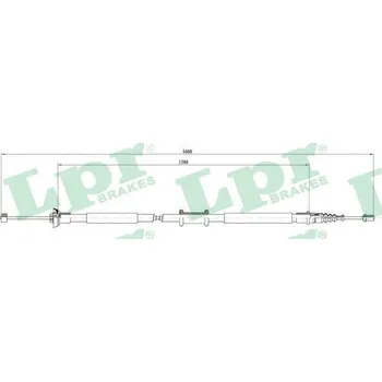 Lanko parkovací brzdy Tažné lanko, parkovací brzda LPR C0198B