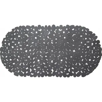 Protiskluzová podložka PROSTISKLUZOVÁ PODLOŽKA DO VANY KOUPELNOVÁ S PŘÍSAVKAMI ŠEDÁ 68X34 CM