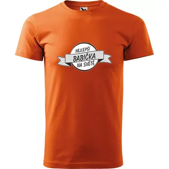 Pánské tričko Sablio Tričko s potiskem Nejlepší babička na světě - oranžové S