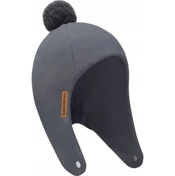 Čepice Zimní pilotka čepice antracit s bambulí, velikost 51-54 cm