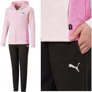 Puma dámská tepláková souprava na zip, s kapucí černá velikost S