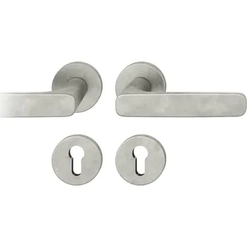 Dveřní kování Kování FSB 12 1289 ASL Pure Aluminium klika / klika, Cylindrická vložka