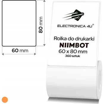 Speciální papír Bílé samolepicí etikety, termální samolepky pro Niimbot K3, 60x80 mm, 360 ks