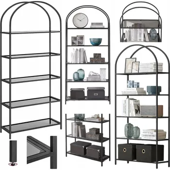 Knihovna Regál Songmics 83 x 183,5 x 30,2 cm, odstíny šedé