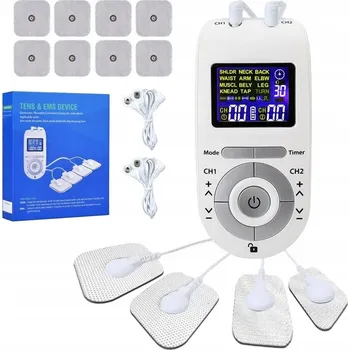 Masážní přístroj ELEKTROSTIMULÁTOR SVALŮ A NERVŮ TENS EMS MASÁŽNÍ PŘÍSTROJ SADA 12 REŽIMŮ STIMULACE
