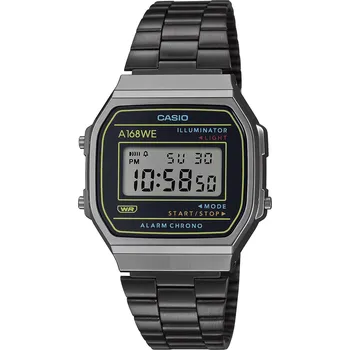 Hodinky Černé hodinky Casio Vintage A168WEHB-1AEF se stopkami
