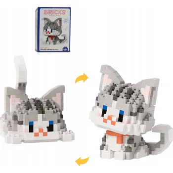 ostatní stavebnice Kolekce Stavebnice Mini BRICKS Kočka Šedá 425 dílů